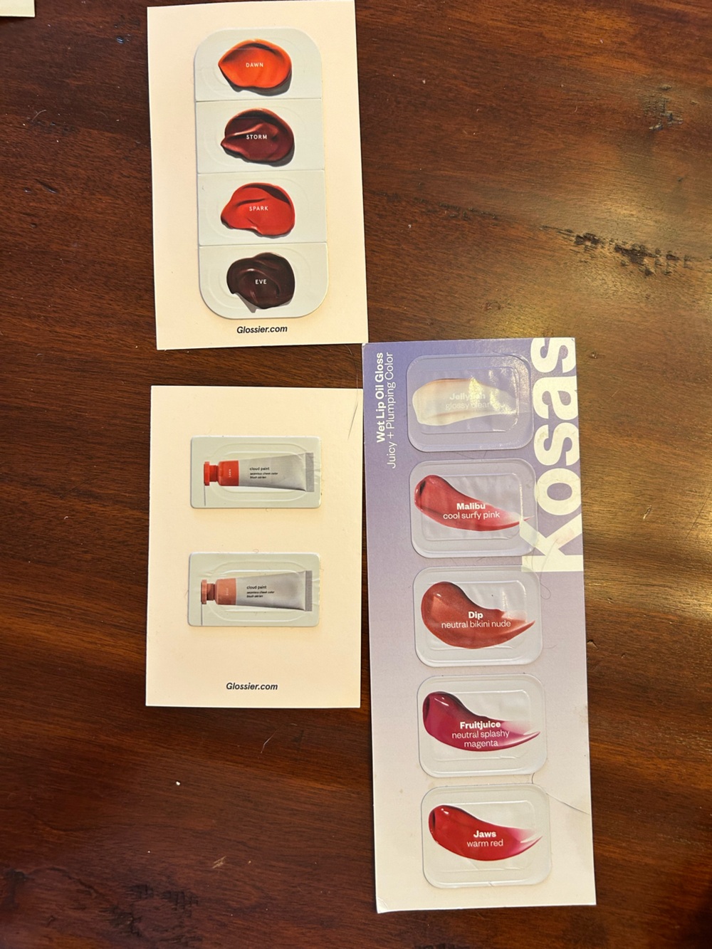 Three pinks + corals sample cards Tavel kit.